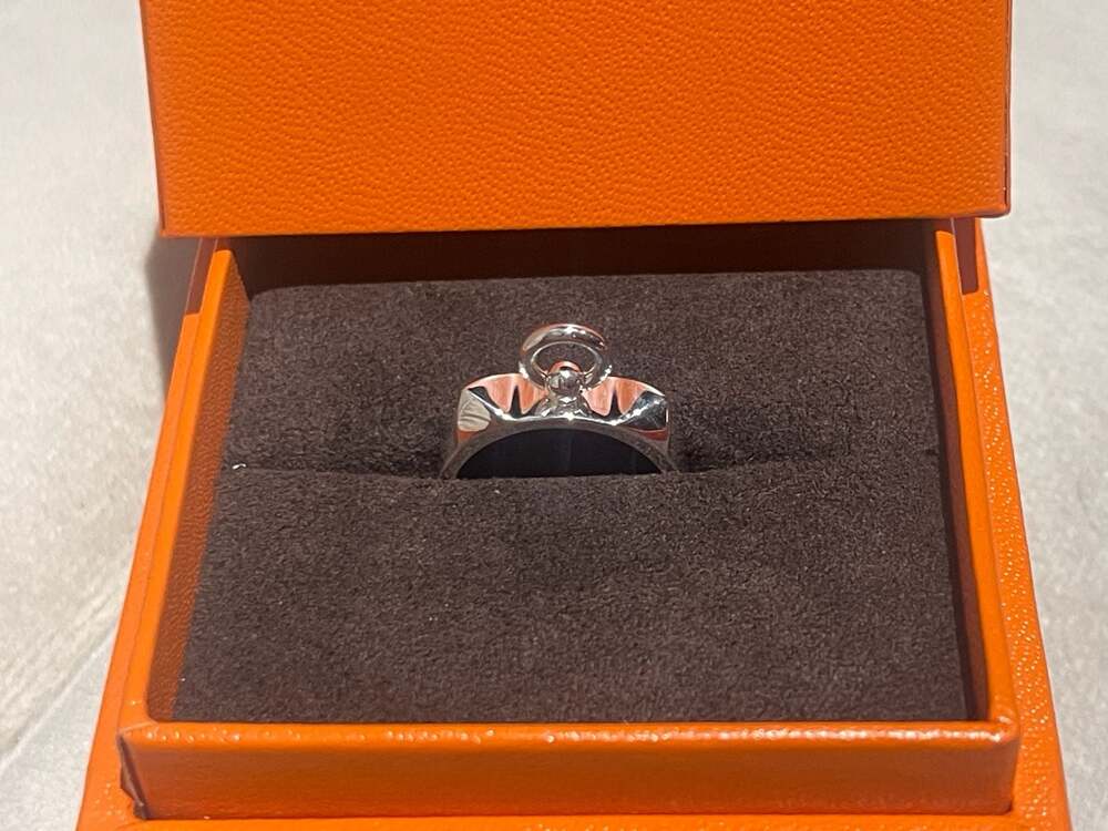 Hermes Sterling Silver PM Collier De Chien Ring size 0 51(5.5) - Picture 5 of 6